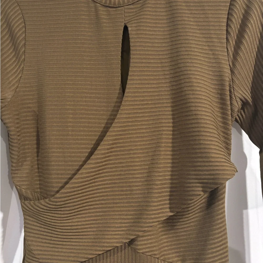 Guess Green Long Sleeve Bodycon Dress - Picture 2 of 6
